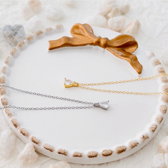 925 sterling silver Teedrop necklace - Picture 3 of 4